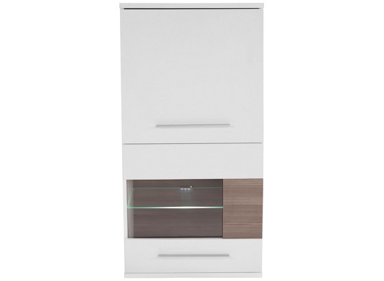 Hängevitrine Monza - Chromfarben/Dunkelbraun, MODERN, Glas/Holzwerkstoff (60/123,3/36cm) Hängevitrine Monza - Chromfarben/Dunkelbraun, MODERN, Glas/Holzwerkstoff (60/123,3/36cm)