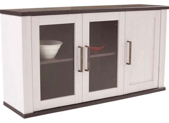 Hängevitrine Provence - Wengefarben/Weiß, ROMANTIK / LANDHAUS, Holzwerkstoff (139/66/30cm) - JAMES WOOD Hängevitrine Provence - Wengefarben/Weiß, ROMANTIK / LANDHAUS, Holzwerkstoff (139/66/30cm) - JAMES WOOD