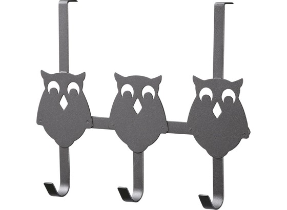 Hakenleiste Eule 3 - Schwarz, Metall (32/25/8,2cm) Hakenleiste Eule 3 - Schwarz, Metall (32/25/8,2cm)