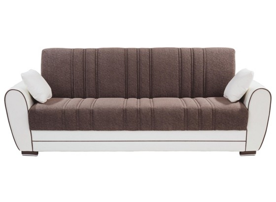 Háromüléses Kanapé Pelin - barna/fehér, modern, műanyag/bőr (235/85/90cm) Háromüléses Kanapé Pelin - barna/fehér, modern, műanyag/bőr (235/85/90cm)