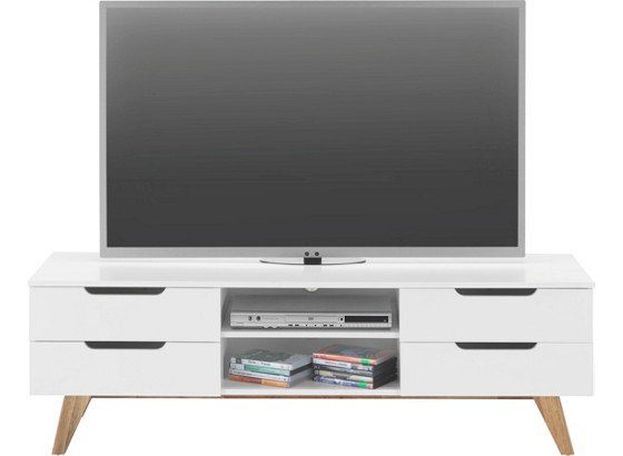 Hi-fi Stolić Durham - bijela/natur boje, Moderno, drvni materijal/drvo (150/47,5/45cm) - MÖMAX modern living Hi-fi Stolić Durham - bijela/natur boje, Moderno, drvni materijal/drvo (150/47,5/45cm) - MÖMAX modern living