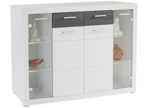 Highboard Cancan 4 - Wengefarben/Silberfarben, MODERN, Glas/Holz (150/104/40cm) Highboard Cancan 4 - Wengefarben/Silberfarben, MODERN, Glas/Holz (150/104/40cm)