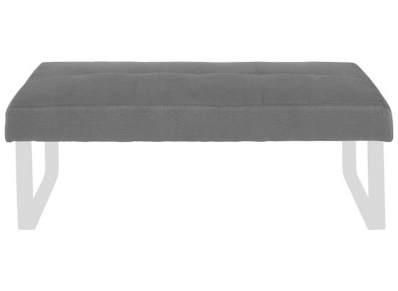 Hocker Leonie - Chromfarben/Grau, MODERN, Textil (143/51/50cm) Hocker Leonie - Chromfarben/Grau, MODERN, Textil (143/51/50cm)