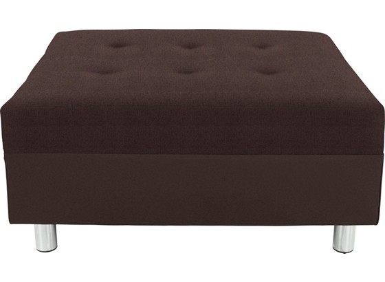 Hocker Linda - Chromfarben/Braun, MODERN, Textil (83/44/78cm) Hocker Linda - Chromfarben/Braun, MODERN, Textil (83/44/78cm)