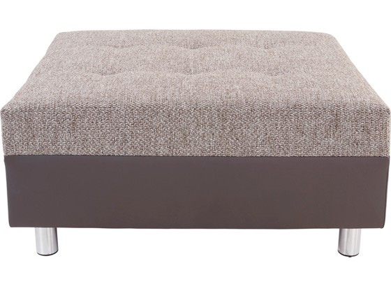 Hocker Linda - Chromfarben/Hellgrau, MODERN, Textil (83/44/78cm) Hocker Linda - Chromfarben/Hellgrau, MODERN, Textil (83/44/78cm)