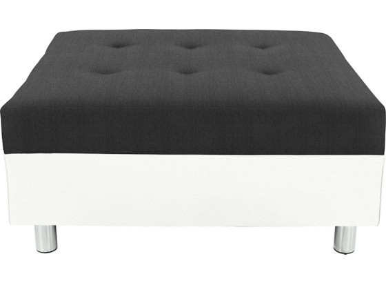 Hocker Linda - Chromfarben/Schwarz, MODERN, Textil (83/44/78cm) Hocker Linda - Chromfarben/Schwarz, MODERN, Textil (83/44/78cm)