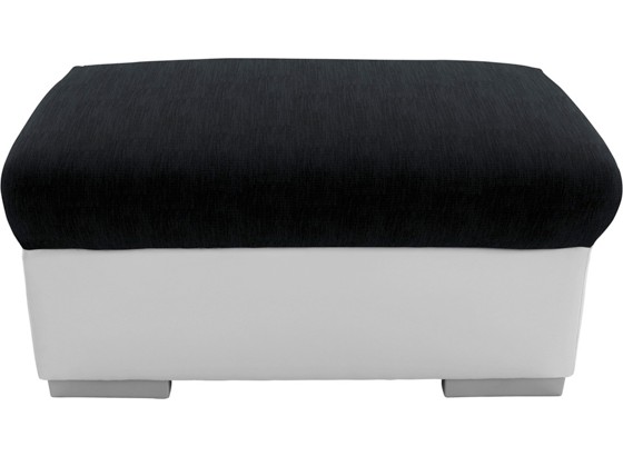 Hocker Milla - Silberfarben/Schwarz, MODERN, Holz/Textil (95/46/65cm) Hocker Milla - Silberfarben/Schwarz, MODERN, Holz/Textil (95/46/65cm)