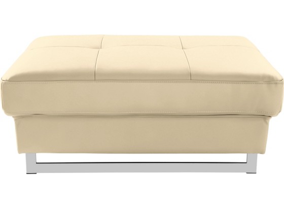 Hocker Rockstar - Chromfarben/Beige, MODERN, Leder (96/46/66cm) Hocker Rockstar - Chromfarben/Beige, MODERN, Leder (96/46/66cm)