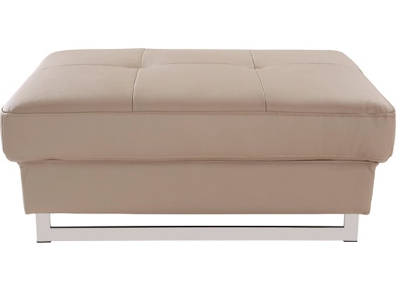 Hocker Rockstar - Sandfarben/Chromfarben, MODERN, Leder (96/46/66cm) Hocker Rockstar - Sandfarben/Chromfarben, MODERN, Leder (96/46/66cm)