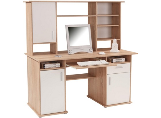 Íróasztal Thema 2 - Sonoma tölgy/fehér, modern, műanyag/faanyagok (160/153,4/60cm) Íróasztal Thema 2 - Sonoma tölgy/fehér, modern, műanyag/faanyagok (160/153,4/60cm)