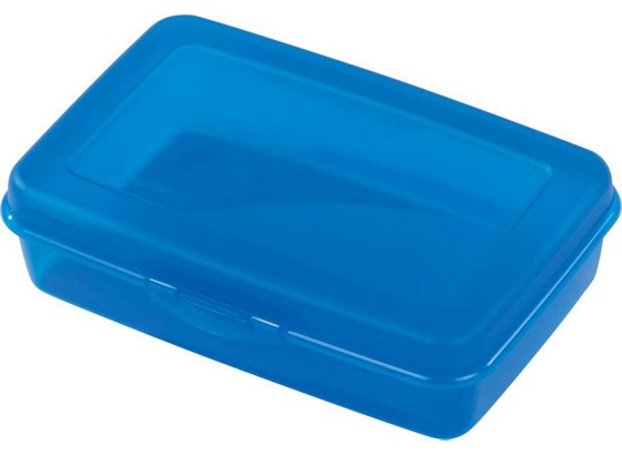 Jausenbox mittel - Blau/Transparent, KONVENTIONELL, Kunststoff (12.8/5/19cm) Jausenbox mittel - Blau/Transparent, KONVENTIONELL, Kunststoff (12.8/5/19cm)