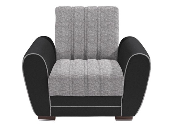 Jednomiestny Sedák Pelin - čierna/svetlosivá, Moderný, drevený materiál/textil (100/85/90cm) Jednomiestny Sedák Pelin - čierna/svetlosivá, Moderný, drevený materiál/textil (100/85/90cm)