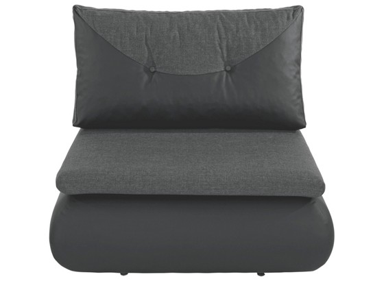 Jednomiestny Sedák Timo - čierna/tmavosivá, Moderný, umelá hmota/textil (98/85/80cm) Jednomiestny Sedák Timo - čierna/tmavosivá, Moderný, umelá hmota/textil (98/85/80cm)
