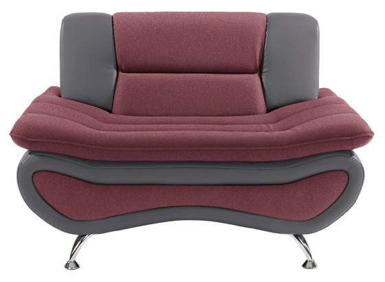 Jednomístný Sedák Atlantis - šedá/bordeaux, Moderní, textil (116/81/89cm) Jednomístný Sedák Atlantis - šedá/bordeaux, Moderní, textil (116/81/89cm)