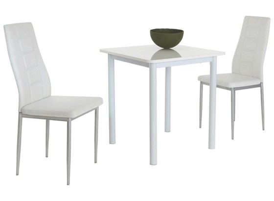 Jídelní Sestava Single G - bílá, Moderní, kov/dřevěný materiál (70/75/70cm) Jídelní Sestava Single G - bílá, Moderní, kov/dřevěný materiál (70/75/70cm)