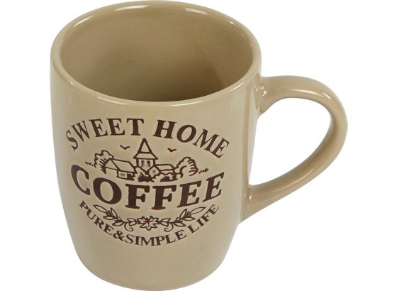 Kaffeebecher Jakov - Beige/Weiß, KONVENTIONELL, Keramik (7,4/8,4cm) Kaffeebecher Jakov - Beige/Weiß, KONVENTIONELL, Keramik (7,4/8,4cm)