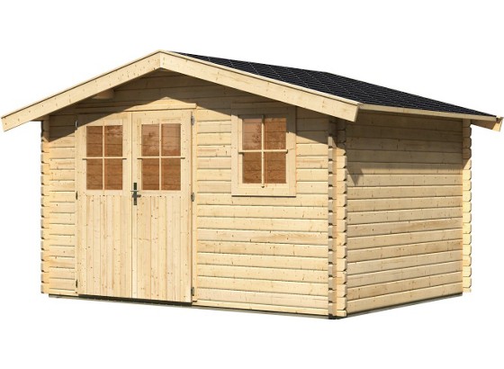 Karibu Gartenhaus Graz 4 - Naturfarben, KONVENTIONELL, Holz (357/190-237/267cm) - KARIBU Karibu Gartenhaus Graz 4 - Naturfarben, KONVENTIONELL, Holz (357/190-237/267cm) - KARIBU