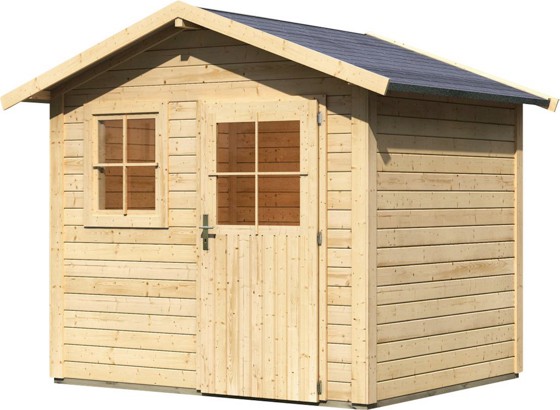 Karibu Gartenhaus Salzburg - Naturfarben, KONVENTIONELL, Holz (244/194-242/204cm) - KARIBU Karibu Gartenhaus Salzburg - Naturfarben, KONVENTIONELL, Holz (244/194-242/204cm) - KARIBU