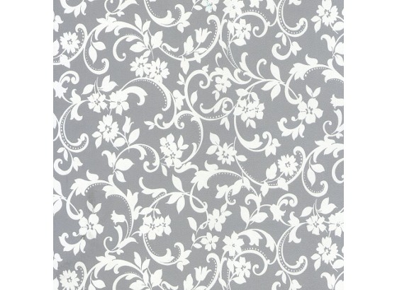 Klebefolie Dessin Floral - Weiß/Grau, KONVENTIONELL, Kunststoff (45/150cm) Klebefolie Dessin Floral - Weiß/Grau, KONVENTIONELL, Kunststoff (45/150cm)