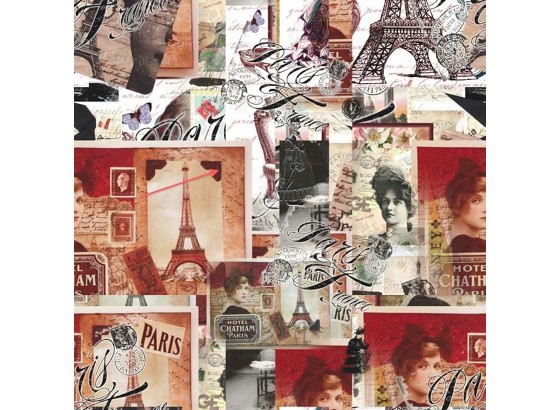 Klebefolie Paris Vintage - Multicolor, KONVENTIONELL, Kunststoff (45/200cm) Klebefolie Paris Vintage - Multicolor, KONVENTIONELL, Kunststoff (45/200cm)