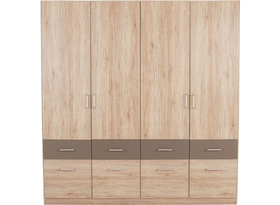Kleiderschrank AAlen-extra - Eichefarben/Grau, KONVENTIONELL, Holzwerkstoff (181/197/54cm) Kleiderschrank AAlen-extra - Eichefarben/Grau, KONVENTIONELL, Holzwerkstoff (181/197/54cm)