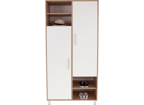 Kleiderschrank Box - Eichefarben/Weiß, MODERN, Holzwerkstoff (98/205/55cm) Kleiderschrank Box - Eichefarben/Weiß, MODERN, Holzwerkstoff (98/205/55cm)