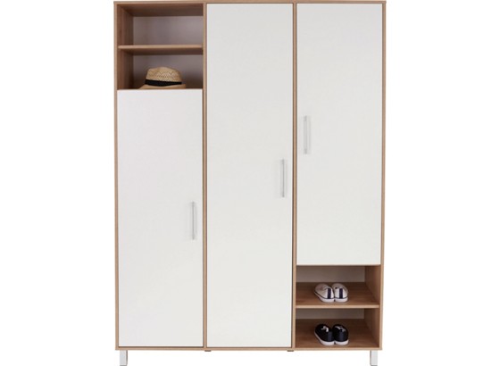 Kleiderschrank Box - Eichefarben/Weiß, MODERN, Holzwerkstoff (147/205/55cm) Kleiderschrank Box - Eichefarben/Weiß, MODERN, Holzwerkstoff (147/205/55cm)