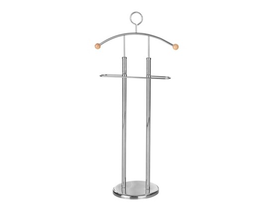 Kleiderständer Rudy II - Chromfarben/Buchefarben, Holz/Metall (28/113cm) Kleiderständer Rudy II - Chromfarben/Buchefarben, Holz/Metall (28/113cm)