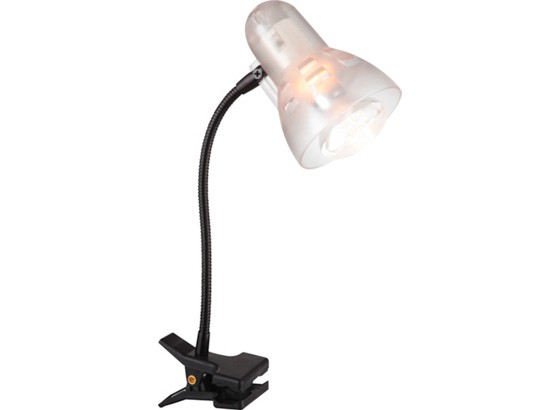 Klemmleuchte Lea - Transparent/Schwarz, KONVENTIONELL, Kunststoff/Metall (34cm) - HOMEZONE Klemmleuchte Lea - Transparent/Schwarz, KONVENTIONELL, Kunststoff/Metall (34cm) - HOMEZONE