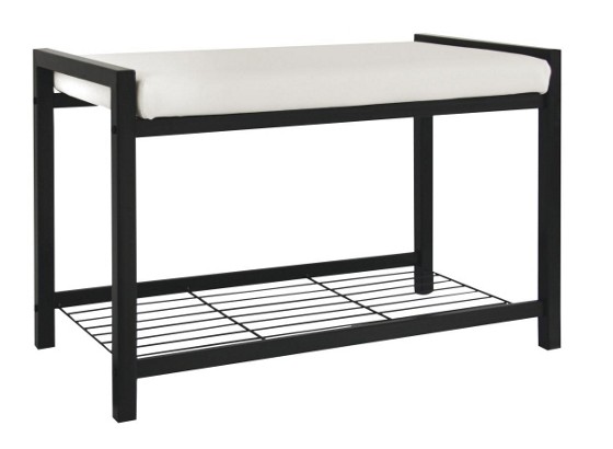 Klupa Za Predsoblje Lucky - bijela/crna, Moderno, metal/tekstil (68/47,50/35cm) Klupa Za Predsoblje Lucky - bijela/crna, Moderno, metal/tekstil (68/47,50/35cm)