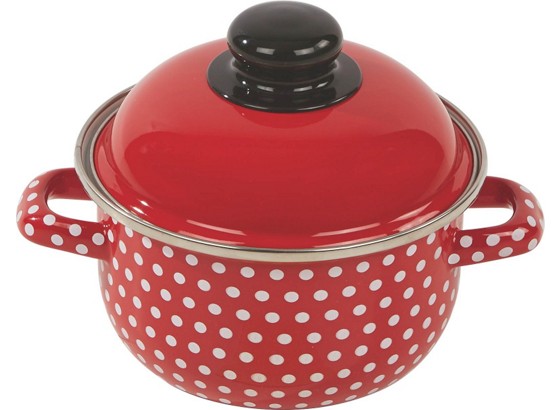 Kochtopf Erin, DM 16 cm - Rot/Weiß, KONVENTIONELL, Metall (16/8,6cm) Kochtopf Erin, DM 16 cm - Rot/Weiß, KONVENTIONELL, Metall (16/8,6cm)