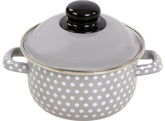 Kochtopf Erin - Schwarz/Weiß, KONVENTIONELL, Metall (16/8,6cm) Kochtopf Erin - Schwarz/Weiß, KONVENTIONELL, Metall (16/8,6cm)