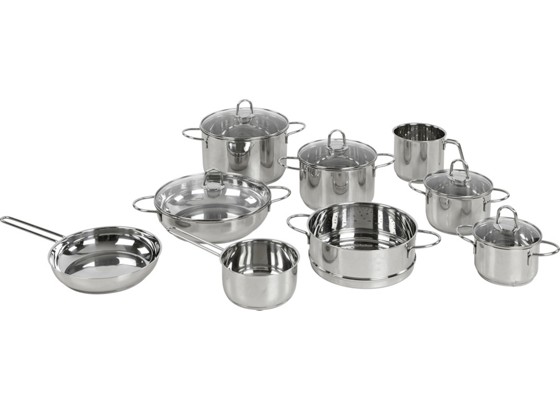 Kochtopfset Jörg - Klar/Edelstahlfarben, KONVENTIONELL, Glas/Metall - JAMES WOOD Kochtopfset Jörg - Klar/Edelstahlfarben, KONVENTIONELL, Glas/Metall - JAMES WOOD