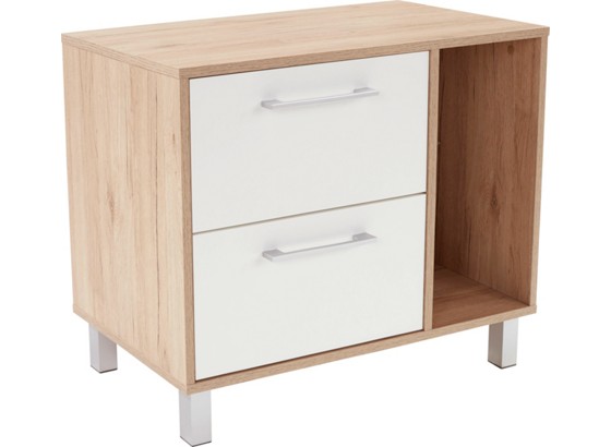 Kommode Box - Eichefarben/Alufarben, MODERN, Holzwerkstoff (75/60/40cm) Kommode Box - Eichefarben/Alufarben, MODERN, Holzwerkstoff (75/60/40cm)