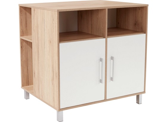 Kommode Box - Eichefarben/Alufarben, MODERN, Holzwerkstoff (99/90/67cm) Kommode Box - Eichefarben/Alufarben, MODERN, Holzwerkstoff (99/90/67cm)