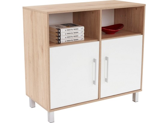 Kommode Box - Eichefarben/Alufarben, MODERN, Holzwerkstoff (98/85/40cm) Kommode Box - Eichefarben/Alufarben, MODERN, Holzwerkstoff (98/85/40cm)