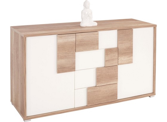 Kommode Daniel - Eichefarben/Weiß, Holzwerkstoff (150/82/45cm) Kommode Daniel - Eichefarben/Weiß, Holzwerkstoff (150/82/45cm)