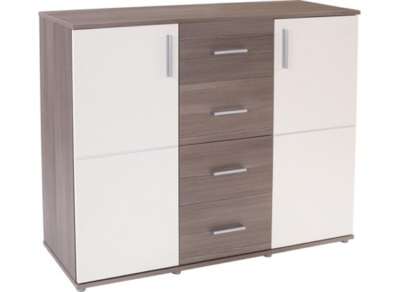 Kommode Ina 03 - Dunkelbraun/Weiß, MODERN, Holzwerkstoff (132,2/95,1/38,6cm) Kommode Ina 03 - Dunkelbraun/Weiß, MODERN, Holzwerkstoff (132,2/95,1/38,6cm)