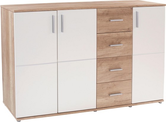 Kommode Ina 05 - Eichefarben/Weiß, MODERN, Holzwerkstoff (175,6/95,1/38,6cm) Kommode Ina 05 - Eichefarben/Weiß, MODERN, Holzwerkstoff (175,6/95,1/38,6cm)