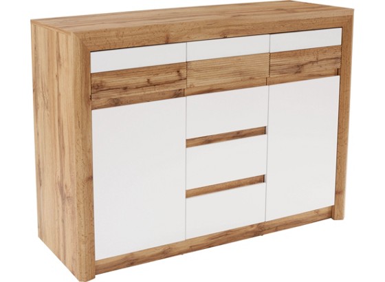 Kommode Kashmir New Kak01 - Eichefarben/Weiß, MODERN, Holzwerkstoff (142/89/41cm) - JAMES WOOD Kommode Kashmir New Kak01 - Eichefarben/Weiß, MODERN, Holzwerkstoff (142/89/41cm) - JAMES WOOD