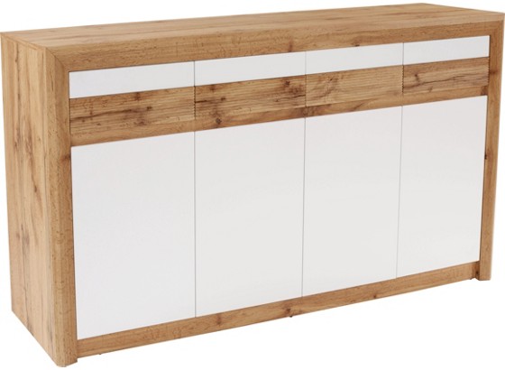 Kommode Kashmir New Kak07 - Eichefarben/Schwarz, MODERN, Holzwerkstoff (185/89/41cm) - JAMES WOOD Kommode Kashmir New Kak07 - Eichefarben/Schwarz, MODERN, Holzwerkstoff (185/89/41cm) - JAMES WOOD