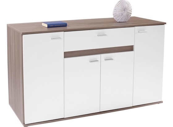 Kommode Linz 01 - Dunkelbraun/Weiß, MODERN, Holzwerkstoff (160/79,9/50cm) Kommode Linz 01 - Dunkelbraun/Weiß, MODERN, Holzwerkstoff (160/79,9/50cm)