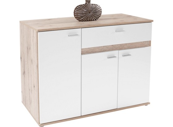 Kommode Linz 02 - Sandfarben/Eichefarben, MODERN, Holzwerkstoff (120/79,9/50cm) Kommode Linz 02 - Sandfarben/Eichefarben, MODERN, Holzwerkstoff (120/79,9/50cm)