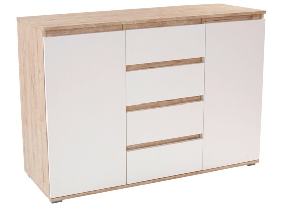 Kommode Trieste 136 - Eichefarben/Weiß, MODERN, Holzwerkstoff (136/85/40cm) Kommode Trieste 136 - Eichefarben/Weiß, MODERN, Holzwerkstoff (136/85/40cm)