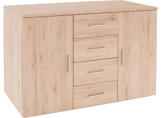 Kommode Trio Typ 02 - Eichefarben/Grau, MODERN, Holzwerkstoff (120/86/50cm) Kommode Trio Typ 02 - Eichefarben/Grau, MODERN, Holzwerkstoff (120/86/50cm)
