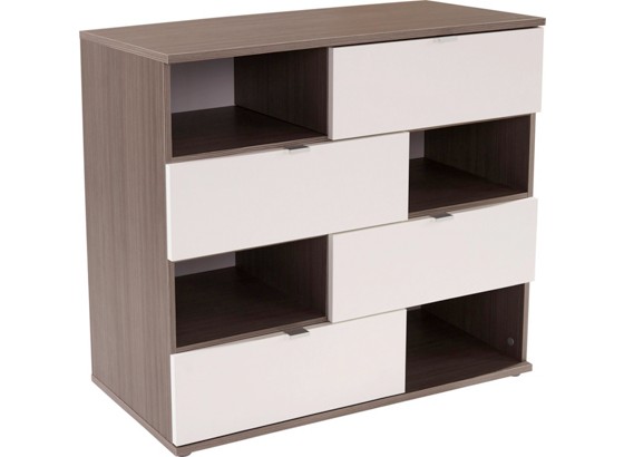 Kommode Zeta - Dunkelbraun/Weiß, MODERN, Holzwerkstoff (100/80/40cm) Kommode Zeta - Dunkelbraun/Weiß, MODERN, Holzwerkstoff (100/80/40cm)