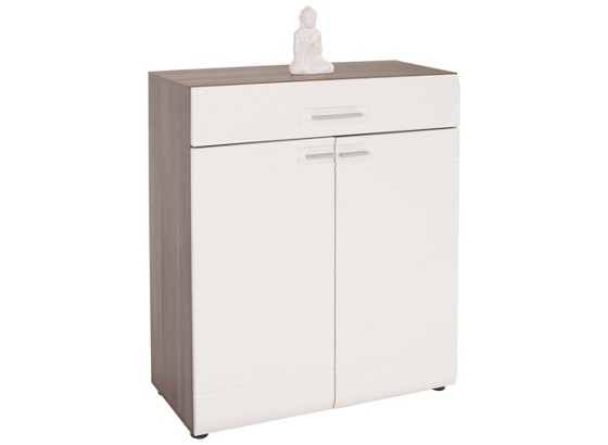 Komód Avensis - tölgy színű/fehér, modern (85/99/37cm) - LUCA BESSONI Komód Avensis - tölgy színű/fehér, modern (85/99/37cm) - LUCA BESSONI