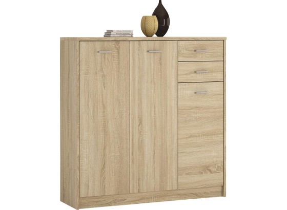 Komoda 4-you Yuk09 - dub sonoma, Moderný, drevený materiál (109.1/111.4/35.2cm) Komoda 4-you Yuk09 - dub sonoma, Moderný, drevený materiál (109.1/111.4/35.2cm)