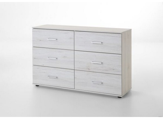 Komoda Anna - farby dubu, Moderný, drevený materiál/drevo (130/83/41cm) Komoda Anna - farby dubu, Moderný, drevený materiál/drevo (130/83/41cm)