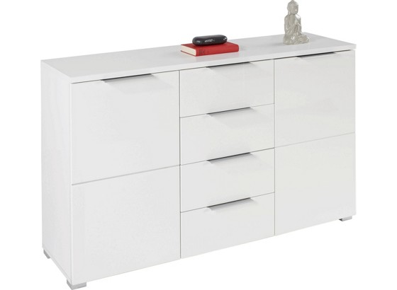 Komoda Chris 2d 4s - biela, Moderný, drevený materiál (135/81.8/38cm) Komoda Chris 2d 4s - biela, Moderný, drevený materiál (135/81.8/38cm)